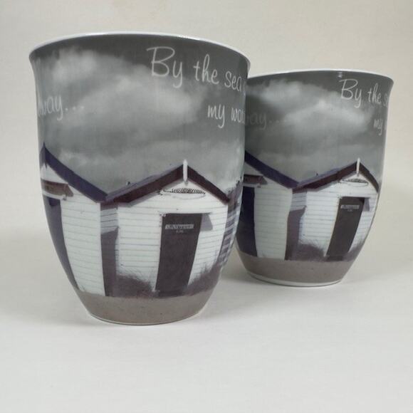 Creative Tops, By The Sea Coffee Mugs/Cups Set of 2 Beach Cottage Outdoors - Picture 2 of 14